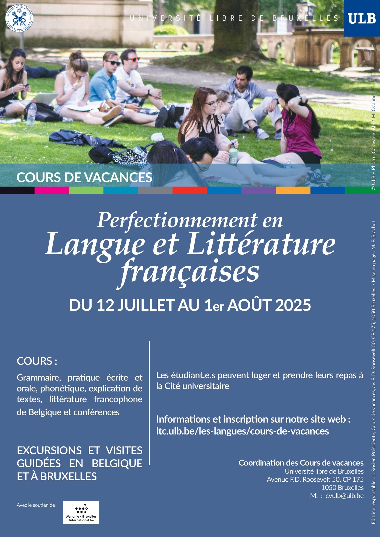 affiche des cours de vacances